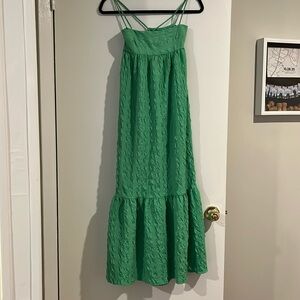 Zara textured green dress